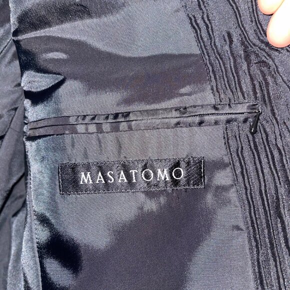 Masatomo Vintage Mens Pants Suit Size Medium Black Rare Pockets Casual - Picture 12 of 16